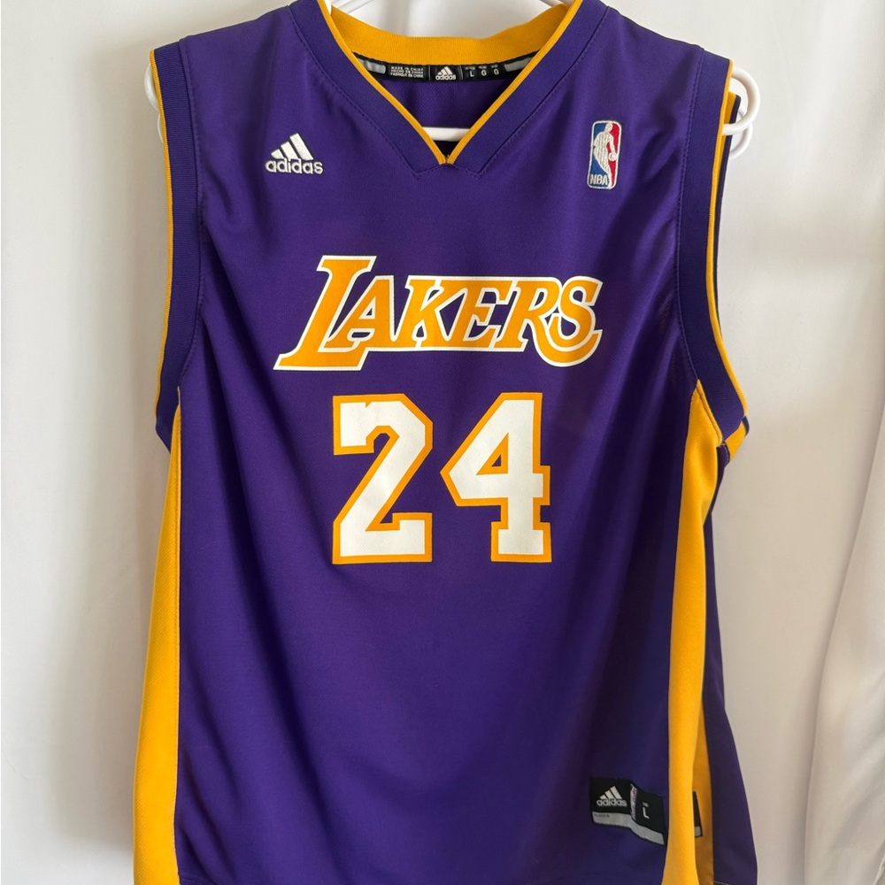 Adidas Purple and Yellow Lakers Jersey